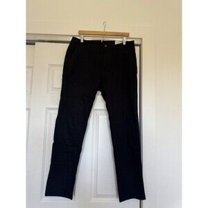 Mott & Bow Mens 35x32 Black Straight Leg The Charles Chino Pants Twill Stretch